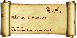 Mágori Agaton névjegykártya